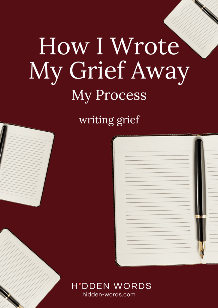 creative writing quote graphic about healing through grief