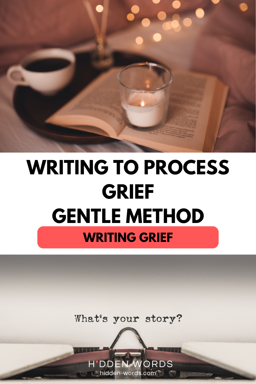 writing prompts graphic about processing grief through writing
