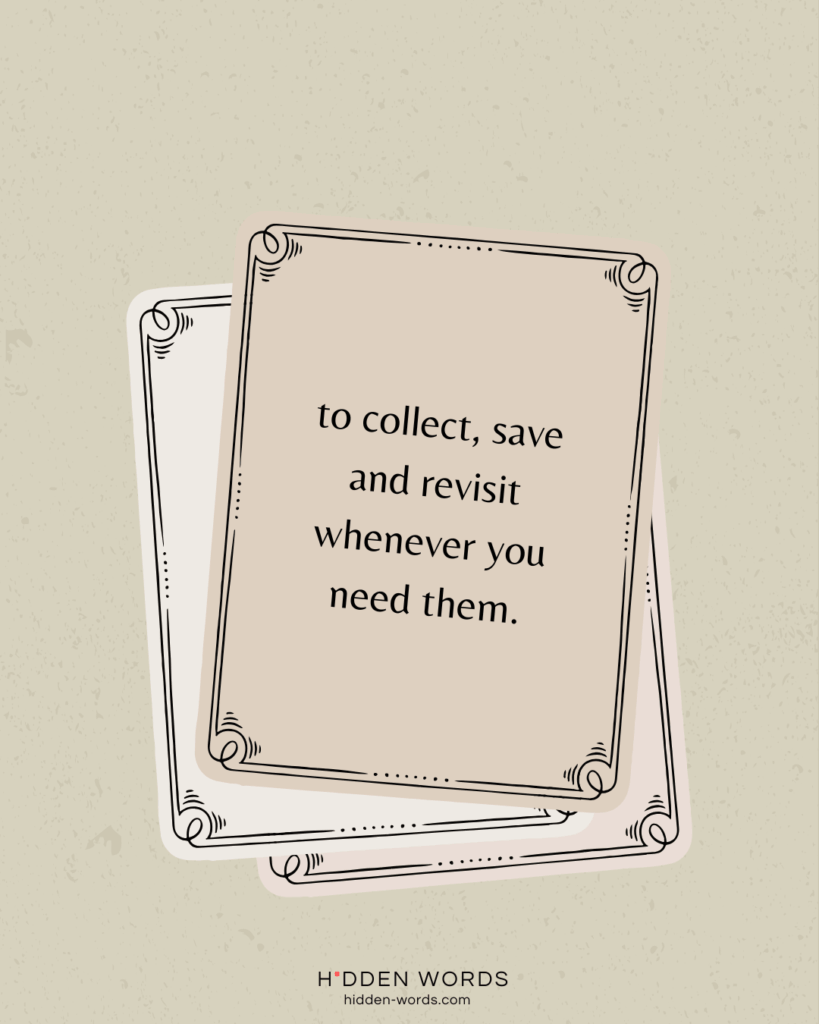 Illustrated gentle writing cards for reflection, journaling, and mindful reminders