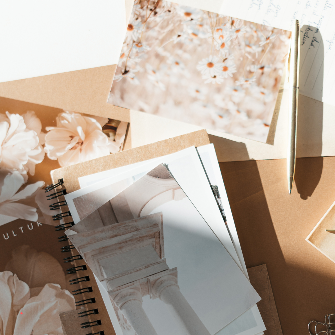 creative journaling space with notes and papers for self-expression and reflection