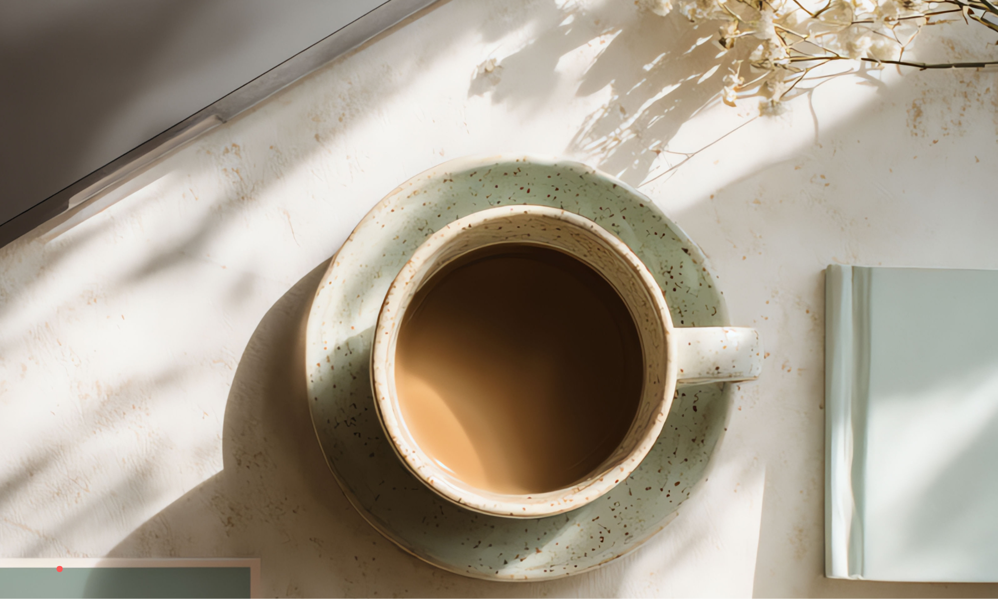 coffee break during writing process and creative thinking