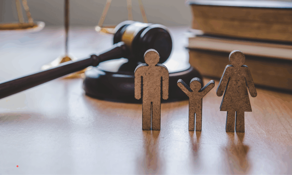 family dynamics and generational trauma concept with symbolic figures